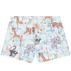 Baby Boys White Logo Shorts Set, 1, hi-res