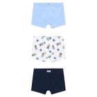 Boys Blue, White & Navy Blue Boxer Shorts ( 3-Pack ) , 1, hi-res
