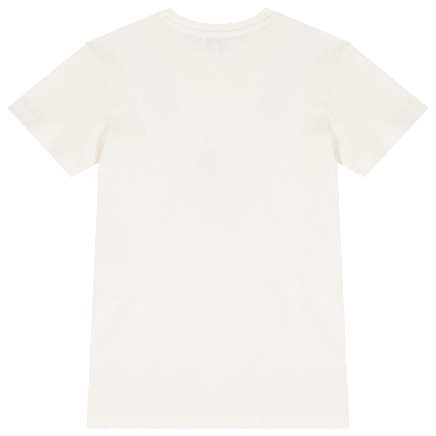 فستان بنات  بالشعار باللون الأبيض, 2, hi-res image number null