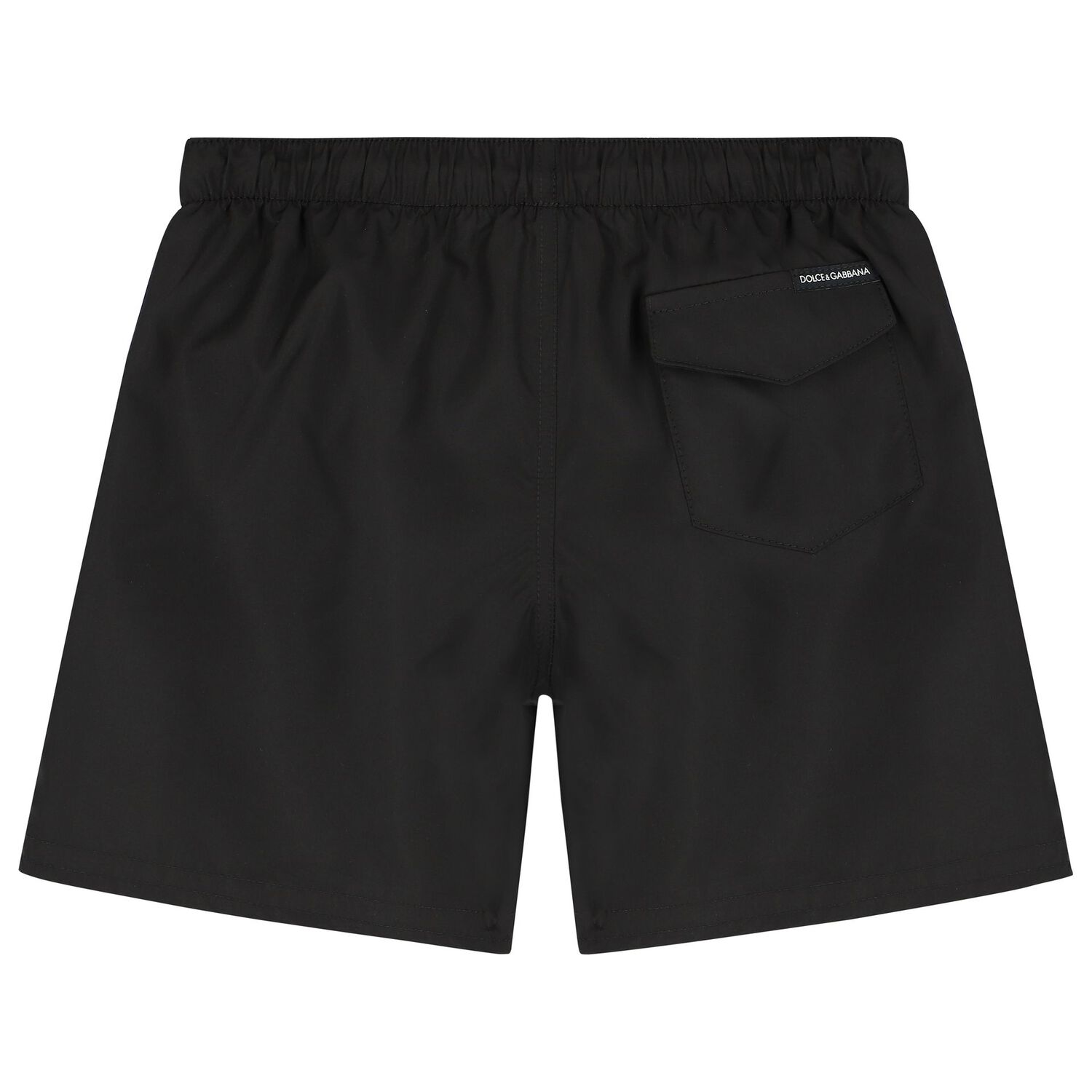 Boys Black Logo Swim Shorts, 1, hi-res