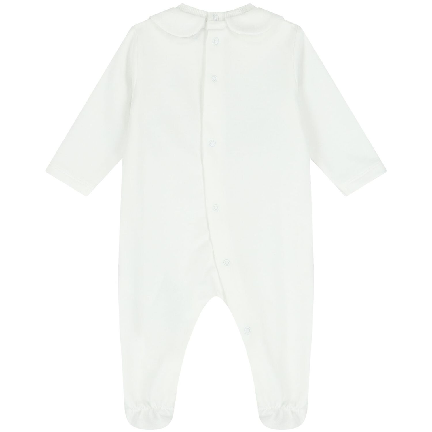 White Teddy Bear Logo Babygrow, 1, hi-res image number null