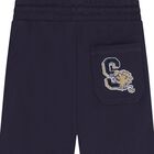 Boys Navy Blue Tiger Logo Joggers, 1, hi-res