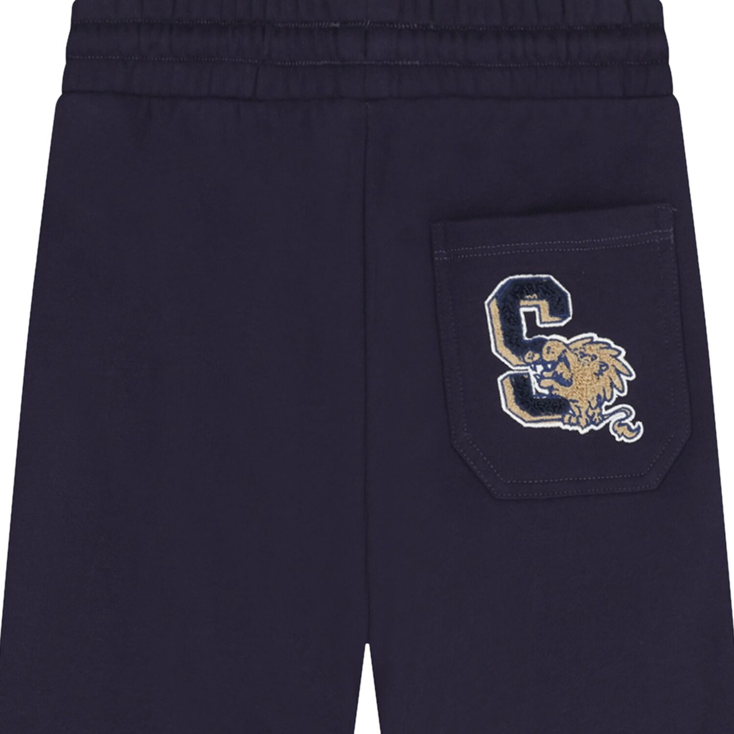 Boys Navy Blue Tiger Logo Joggers, 1, hi-res