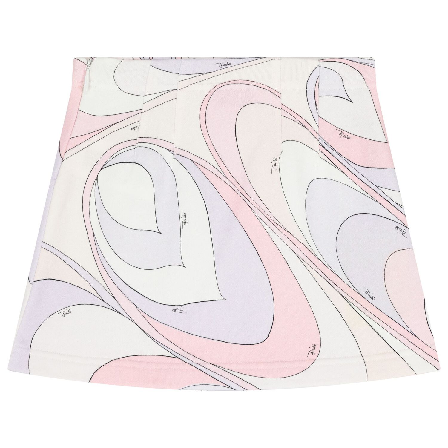 Girls Pink & White Iride Logo Skirt, 1, hi-res