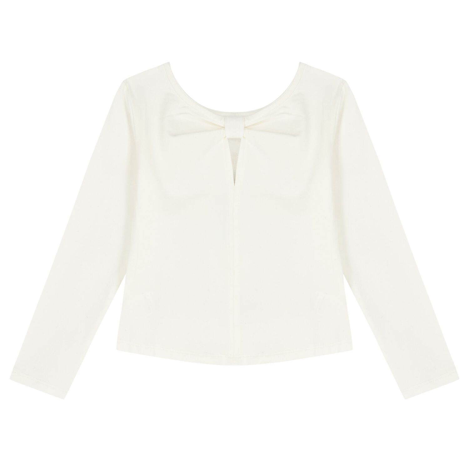 توب بنات  بأكمام مطرز بالترتر باللون العاجي , 1, hi-res image number null