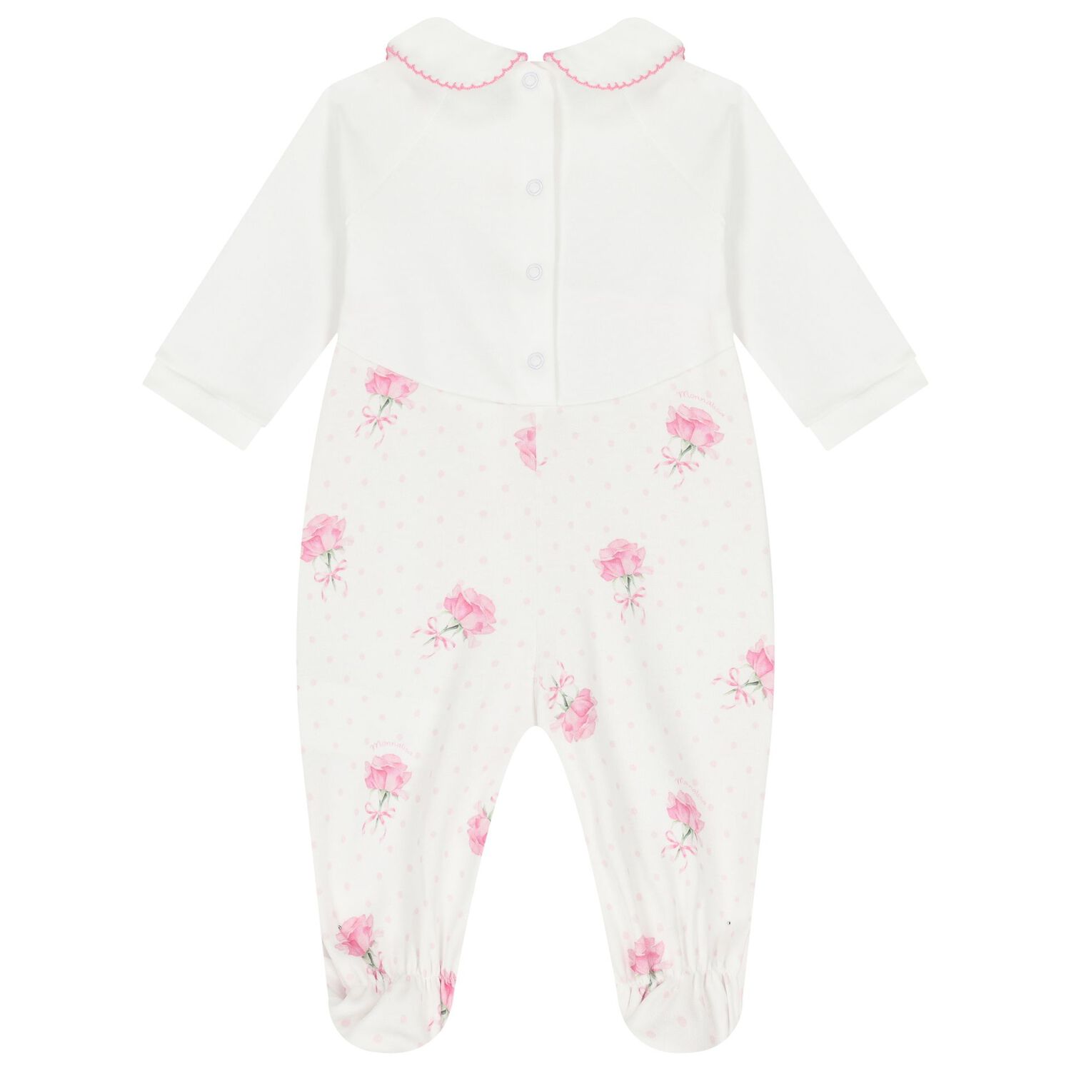Baby Girls White Logo Rose Babygrow Gift Set, 1, hi-res