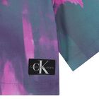 تيشيرت بنات بالشعار باللون الأرجوانى والأزرق, 1, hi-res