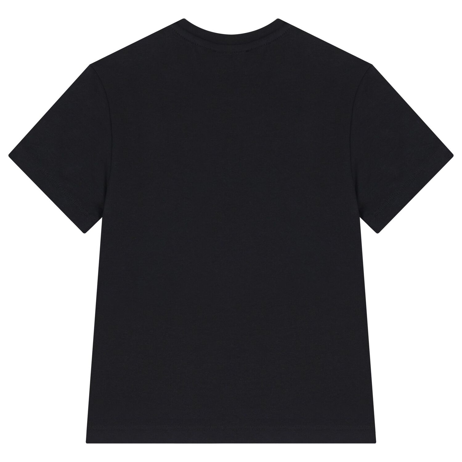 Girls Black Embellished Logo T-Shirt, 1, hi-res