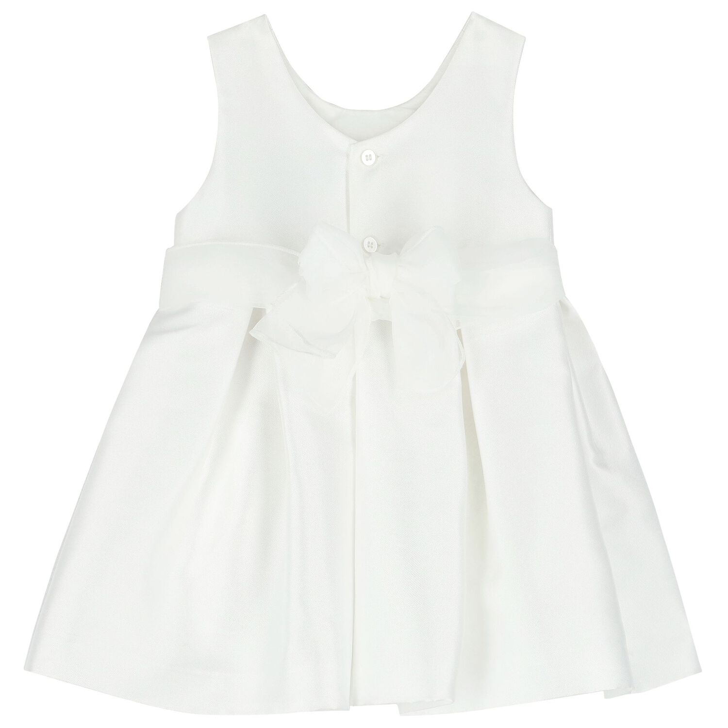 فستان بنات ساتان باللون الأبيض, 1, hi-res image number null