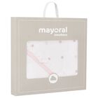 منشفه هودى للبنات باللون الابيض والوردى , 2, hi-res