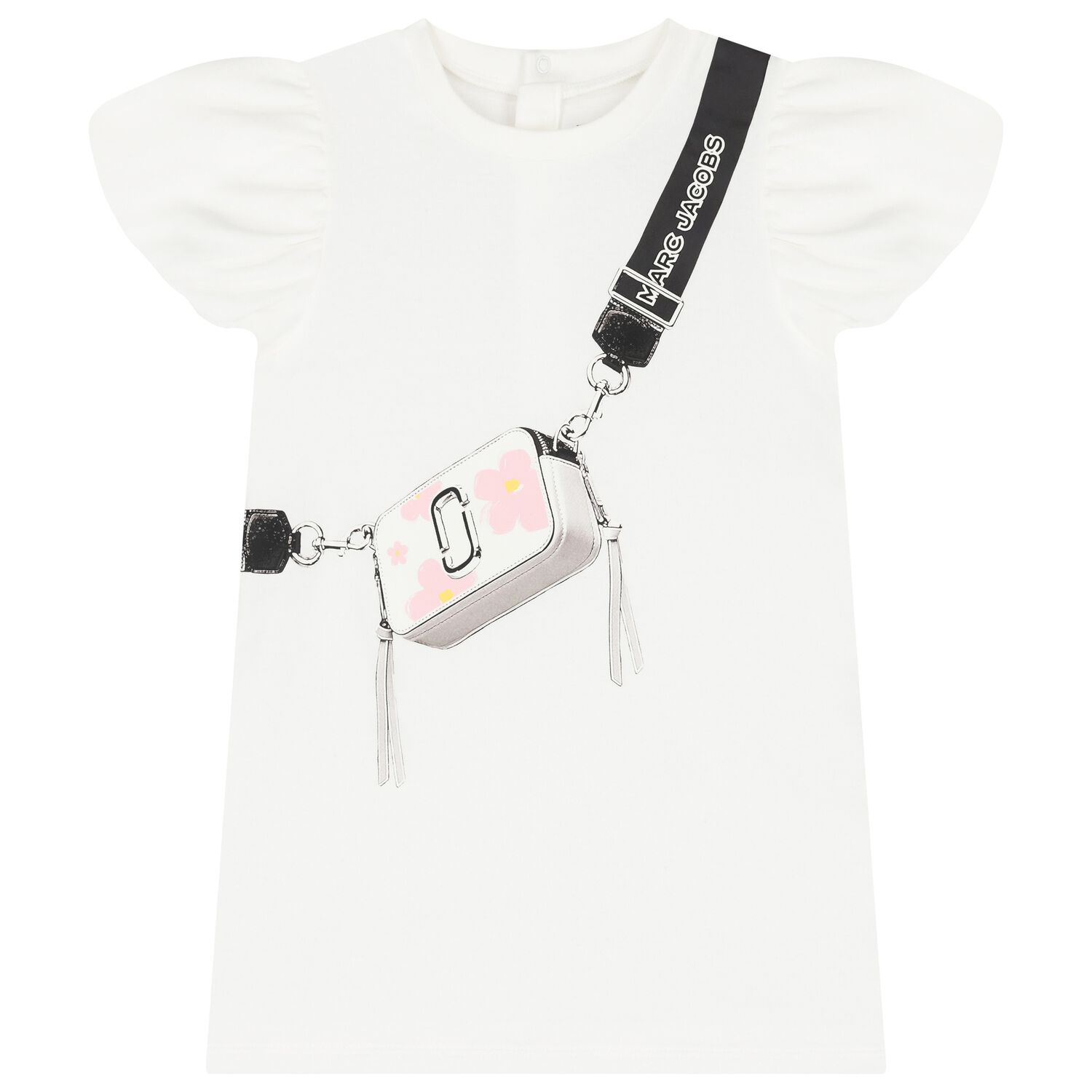 Younger Girls White Logo Bag Dress, 1, hi-res