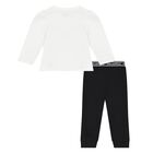 Younger Girls White & Black Choupette Leggings Set, 1, hi-res