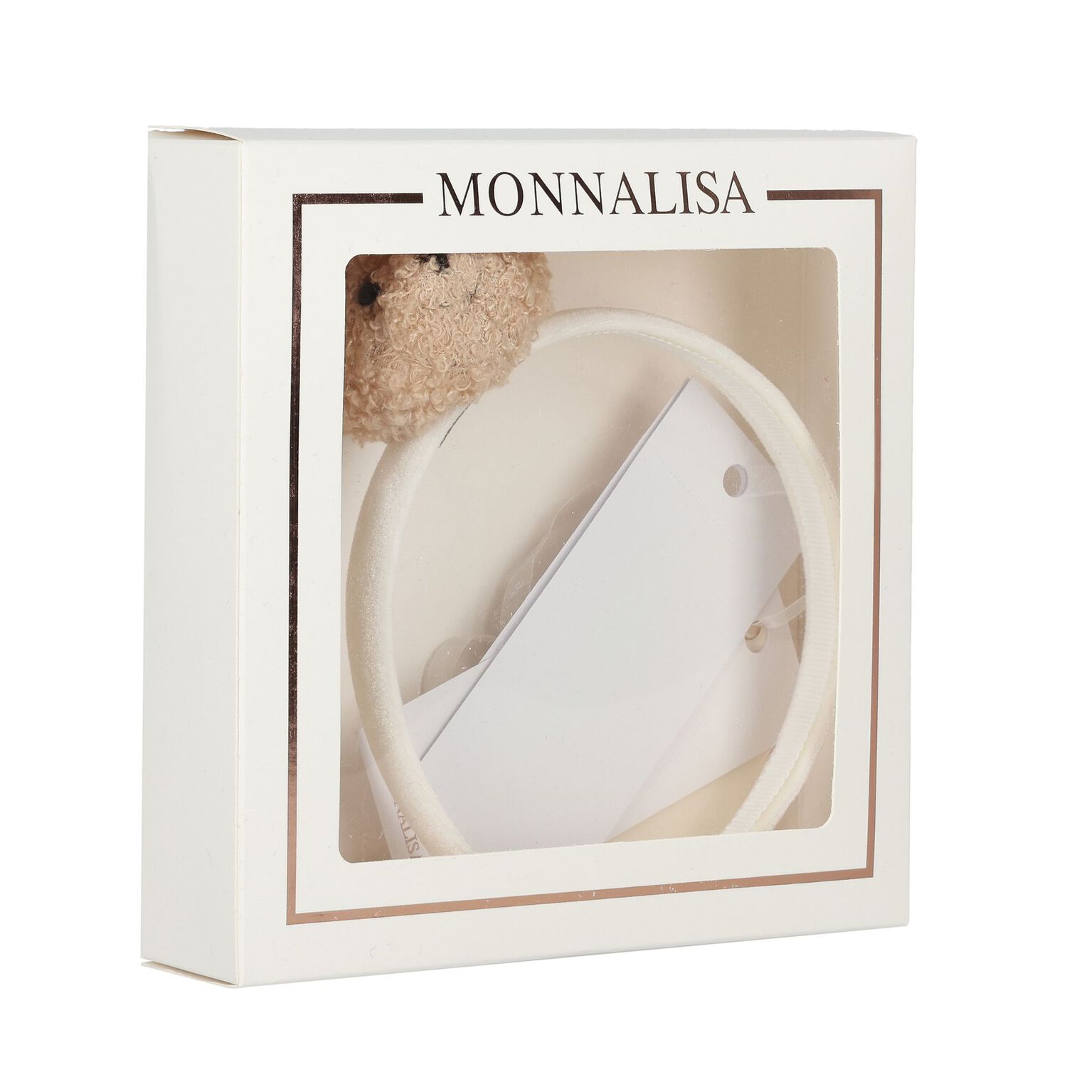 ربطة رأس بنات بشعار تيدي بير  باللون العاجي, 1, hi-res