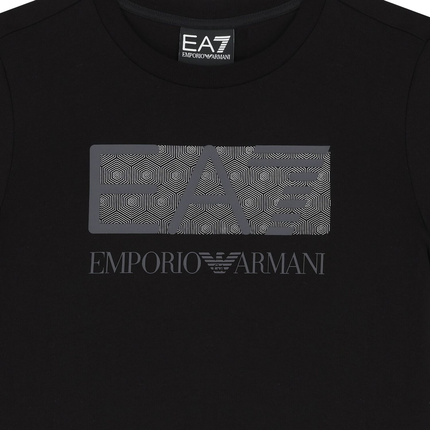 تيشيرت أولاد بالشعار باللون الأسود, 3, hi-res