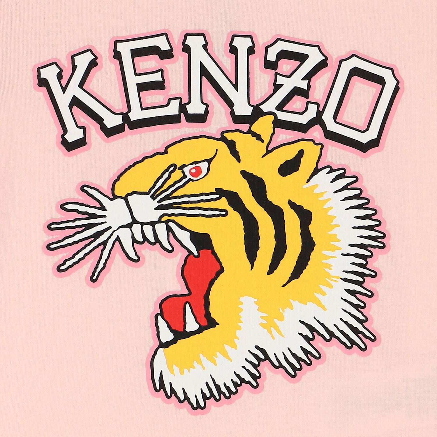 Younger Girls Pink Varsity Tiger T-Shirt, 1, hi-res