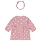 Baby Girls Pink Polka Dots Dress Set, 2, hi-res