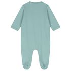 Baby Boys White & Green Teddy Bear Babygrows ( 2-Pack ), 2, hi-res