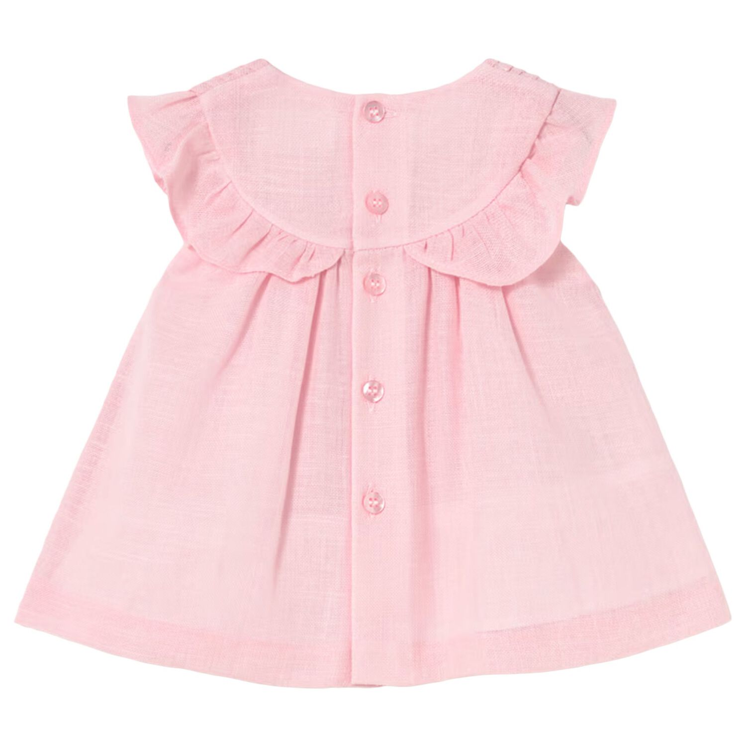 Baby Girls Pink Smock Dress, 2, hi-res