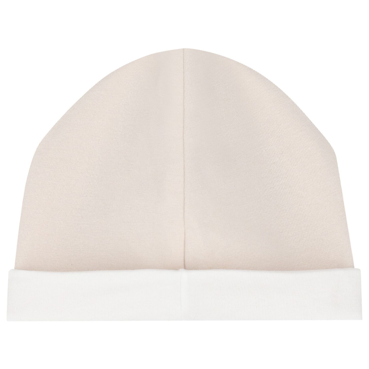 طقم هدايا ملابس أطفال وقبعة ومريلة بشعار باللونين البيج والأبيض, 3, hi-res