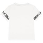 Boys Mini Me White Logo T-Shirt, 1, hi-res