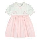 Baby Girls White & Pink Floral Dress Set, 1, hi-res