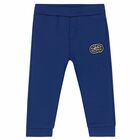 Younger Boys Blue Logo Joggers , 1, hi-res
