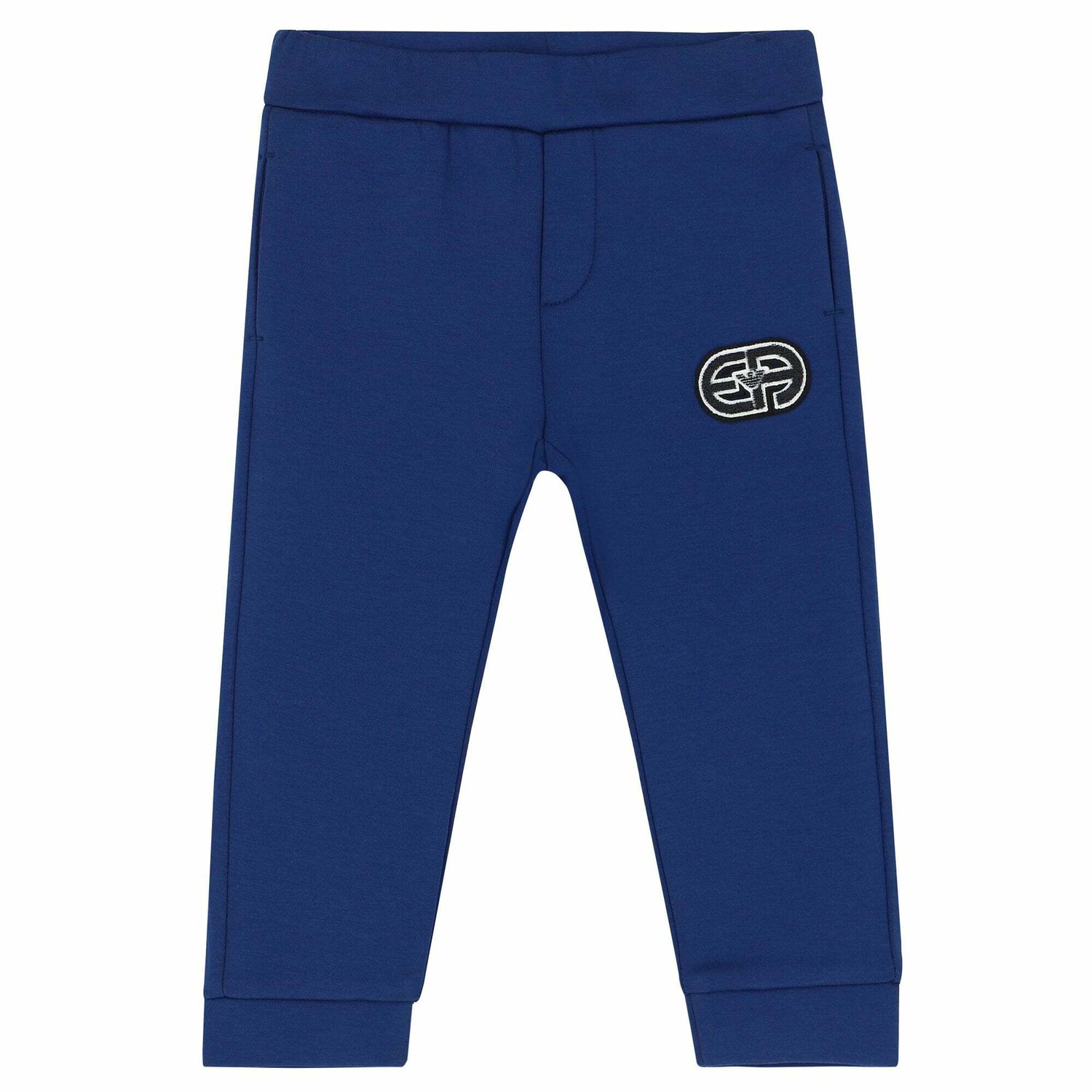 Younger Boys Blue Logo Joggers , 1, hi-res