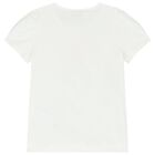Girls White Flower T-Shirt, 1, hi-res