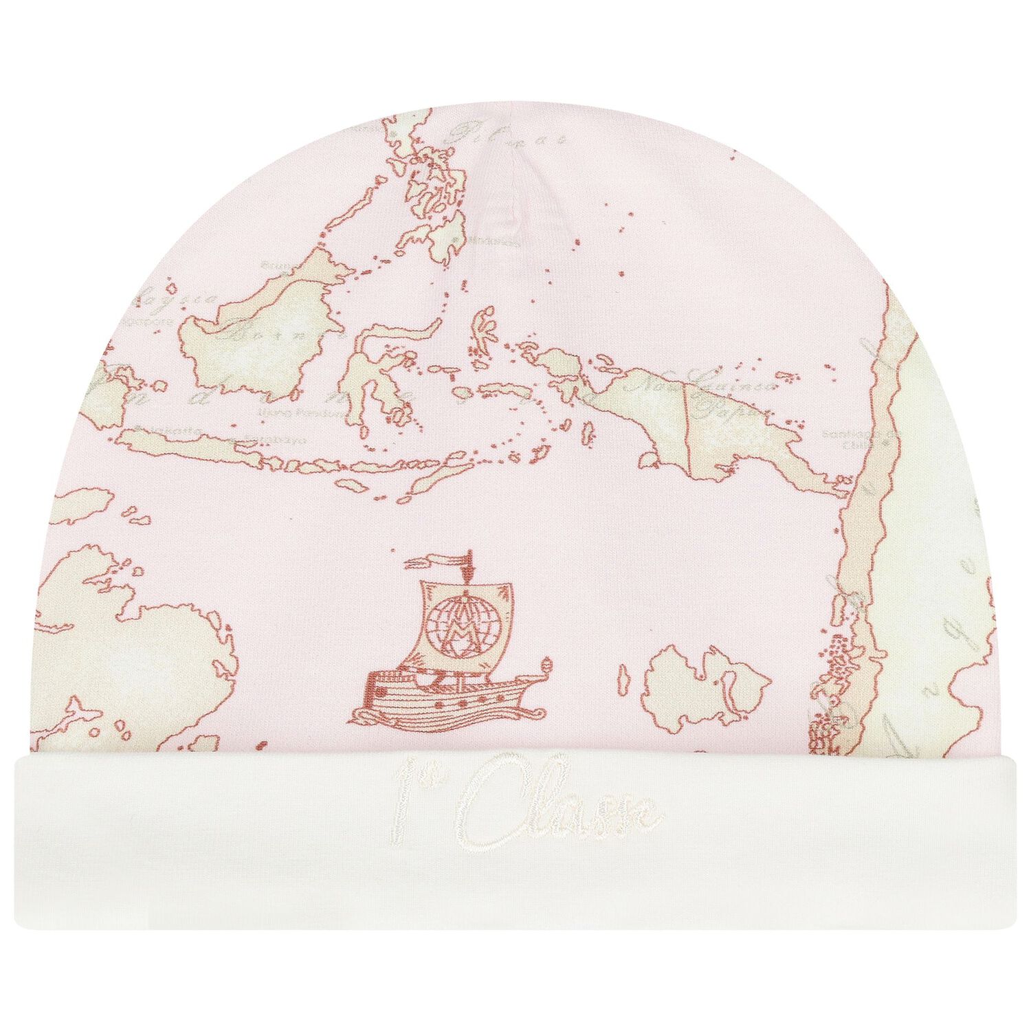 Baby Girls Ivory, Beige & Pink Geo Map Babygrow Gift Set, 1, hi-res