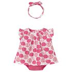 Baby Girls Pink Apple Dress Set, 1, hi-res