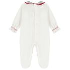 Baby Girls Ivory Smocked Babygrow, 1, hi-res