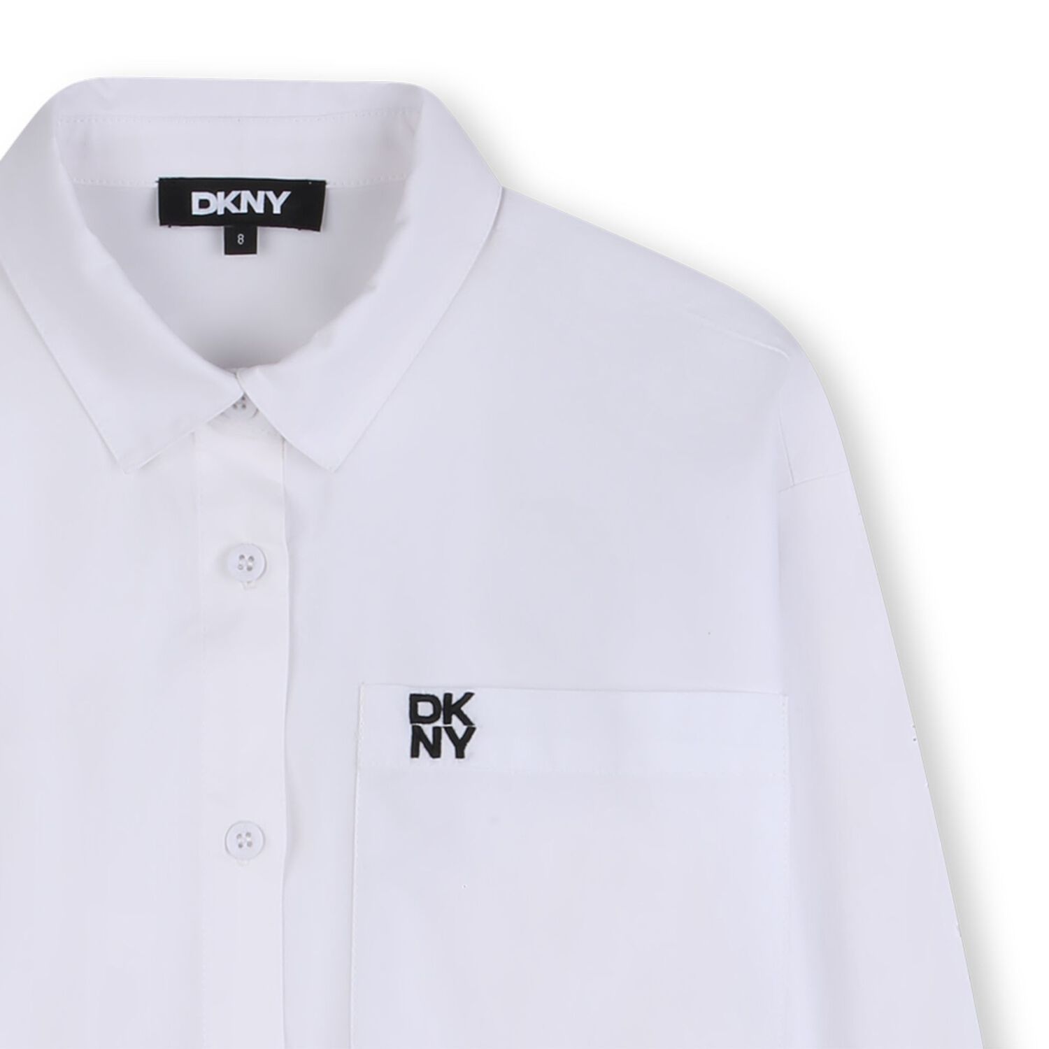 White Embroidered Logo Shirt, 1, hi-res