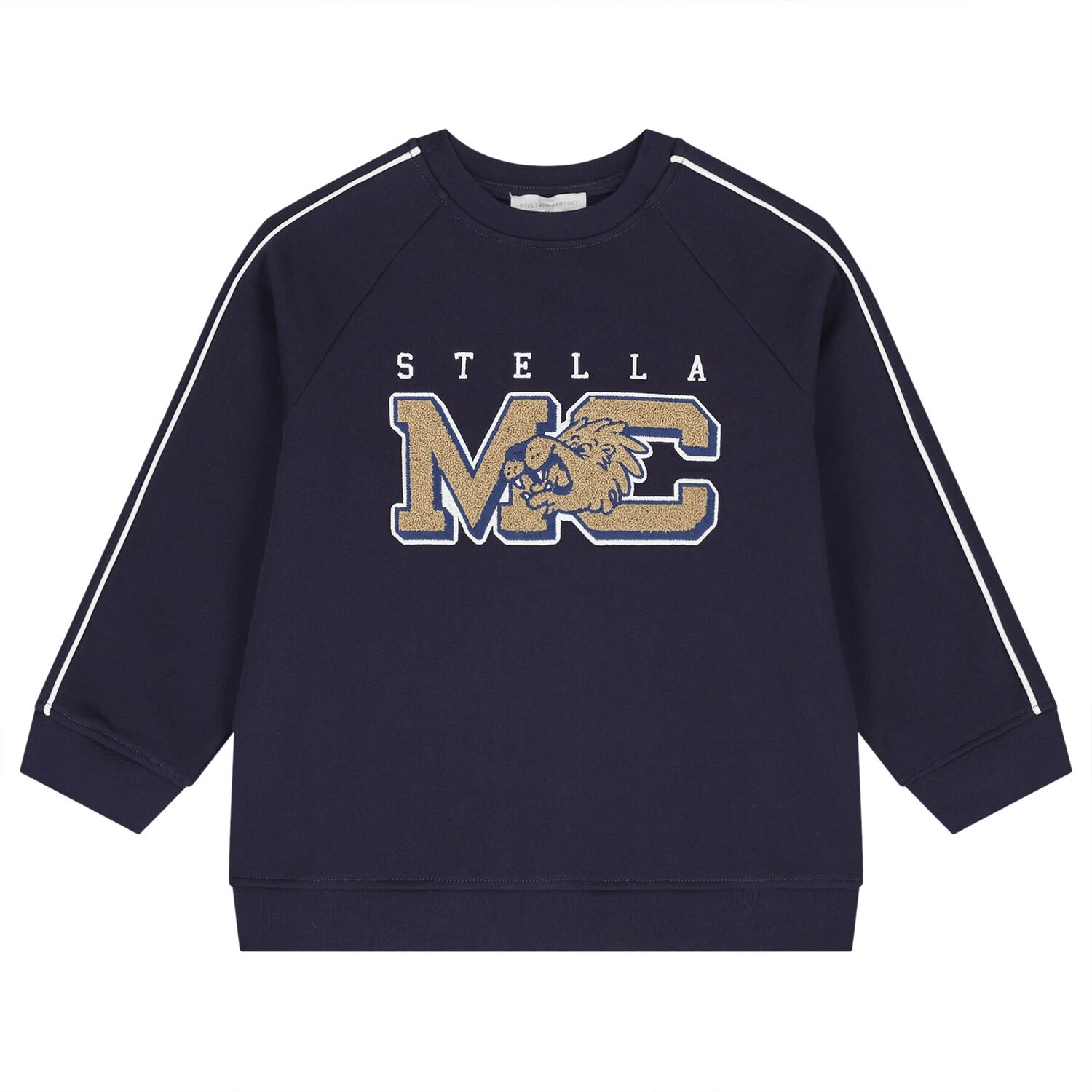 Boys Navy Blue Tiger Logo Sweatshirt, 1, hi-res