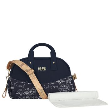 Navy Blue Geo Map Baby Changing Bag 