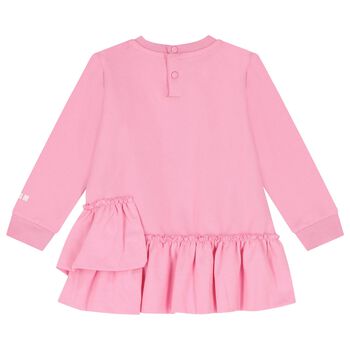 Younger Girls Pink Logo Dress