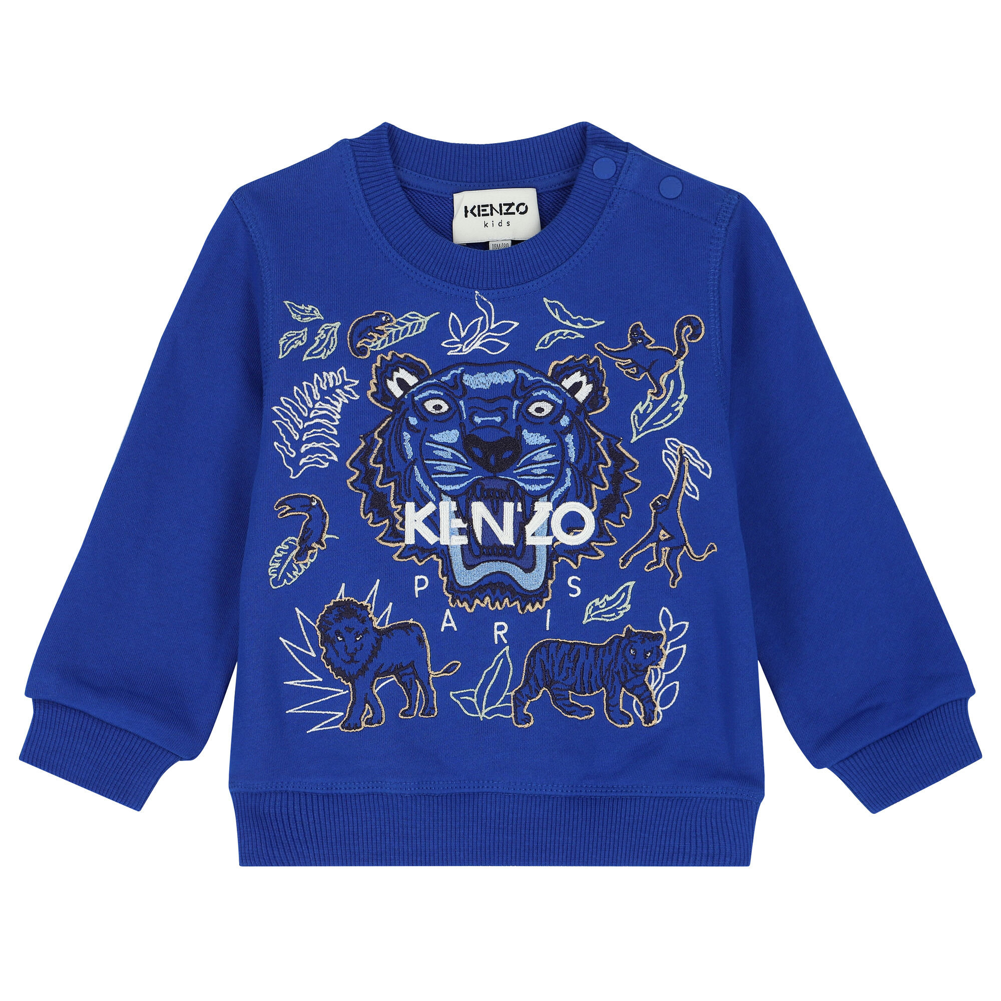 KENZO KIDS Younger Boys Blue Tiger Sweatshirt Junior Couture QA