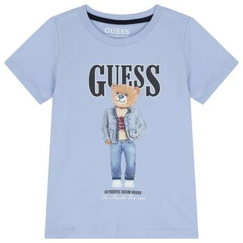 تيشيرت اولاد بشعار تيدى بير باللون الازرق 