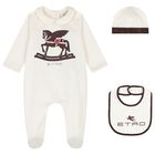 Ivory Paisley Babygrow Gift Set, 1, hi-res