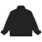 Girls Black Logo Zip Up Top, 1, hi-res