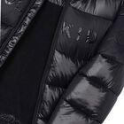 جاكيت مبطن بالشعار باللون الأسود  , 1, hi-res