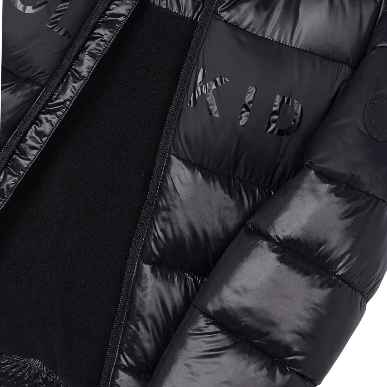 جاكيت مبطن بالشعار باللون الأسود  , 1, hi-res image number null