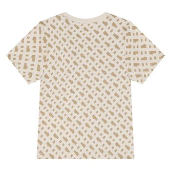 Younger Boys Beige Logo T-Shirt