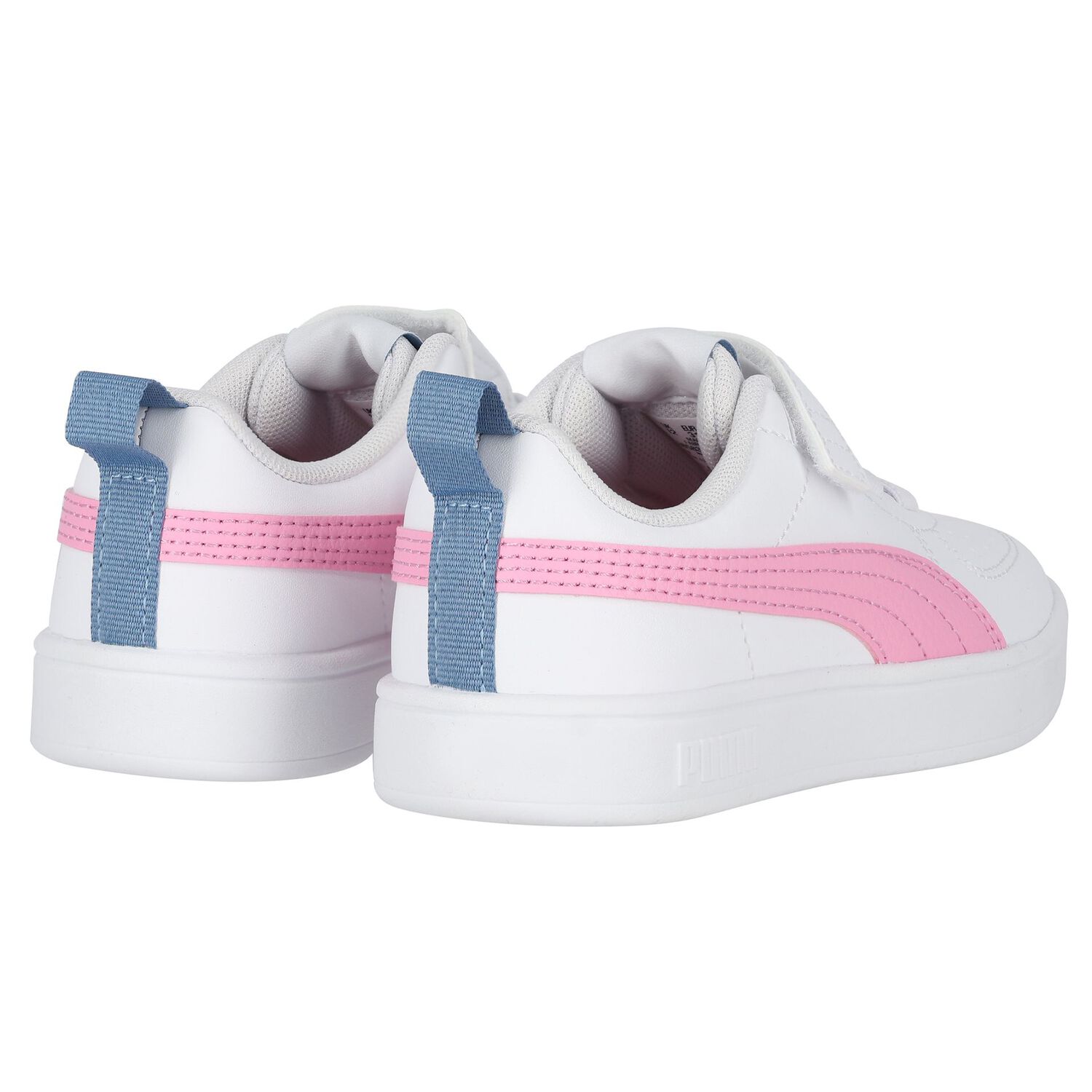 أحذية رياضية بيضاء ووردية للبنات من "ريكِي" مع إغلاق فيلكرو., 2, hi-res