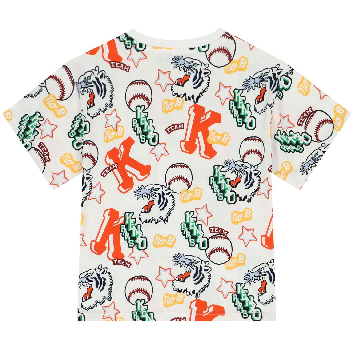 تيشيرت بالشعار باللون الأبيض للأولاد, 1, hi-res