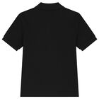 Boys Black Logo Polo Shirt, 2, hi-res