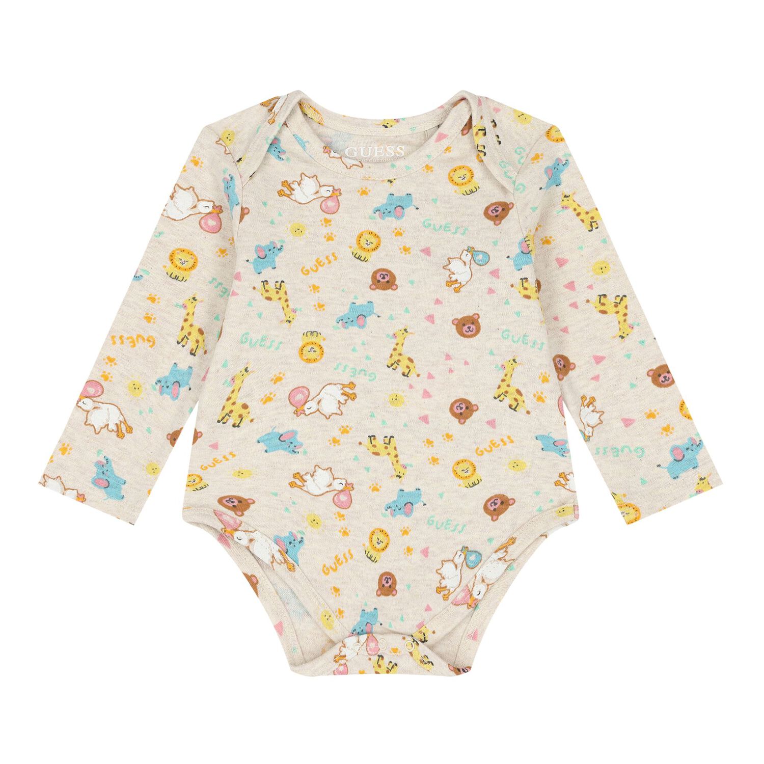 Baby Girls Beige Logo Dungaree Set, 1, hi-res