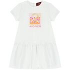 Younger Girls White Logo Bag Dress, 1, hi-res