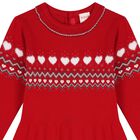 فستان بنات بأكمام طويلة باللون الأحمر, 1, hi-res