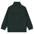 Boys Green Logo Zip Up Top, 1, hi-res
