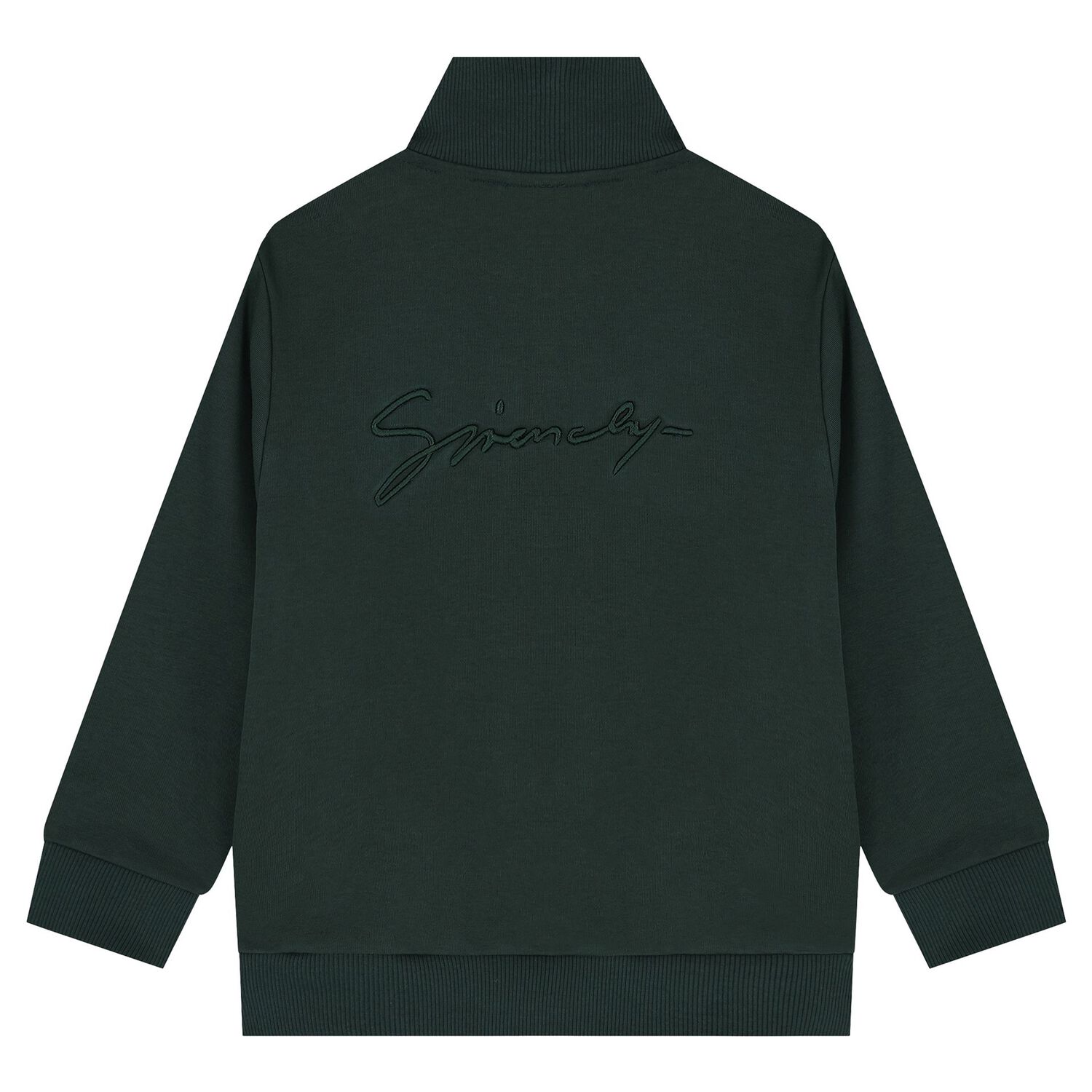 Boys Green Logo Zip Up Top, 1, hi-res